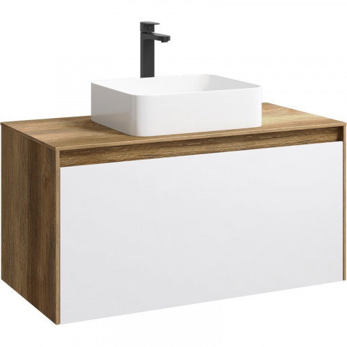 Корпус тумбы под раковину Aqwella 5 Stars Mobi 100 MOB0110DB подвесной Дуб балтийский МДФ / ЛДСП