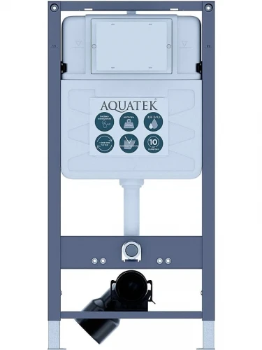 Комплект унитаза с инсталляцией Aquatek Set Aquatek Европа-INSP01 цвет Белый с сиденьем Микролифт