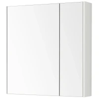 Зеркальный шкаф Aquaton Беверли 80 1A237102BV010 Белый глянец МДФ / ЛДСП, стекло