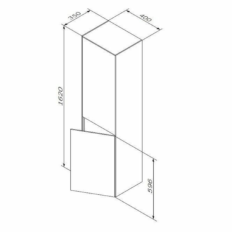 Шкаф пенал AM.PM Inspire V2.0 40 M50ACHX0406WM Белый матовый МДФ / ЛДСП