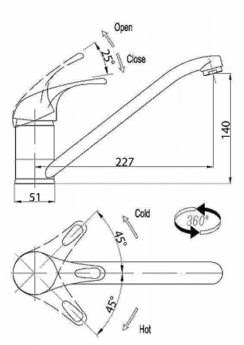 Смеситель для кухни BelBagno Corso COR-LAM-CRM Хром