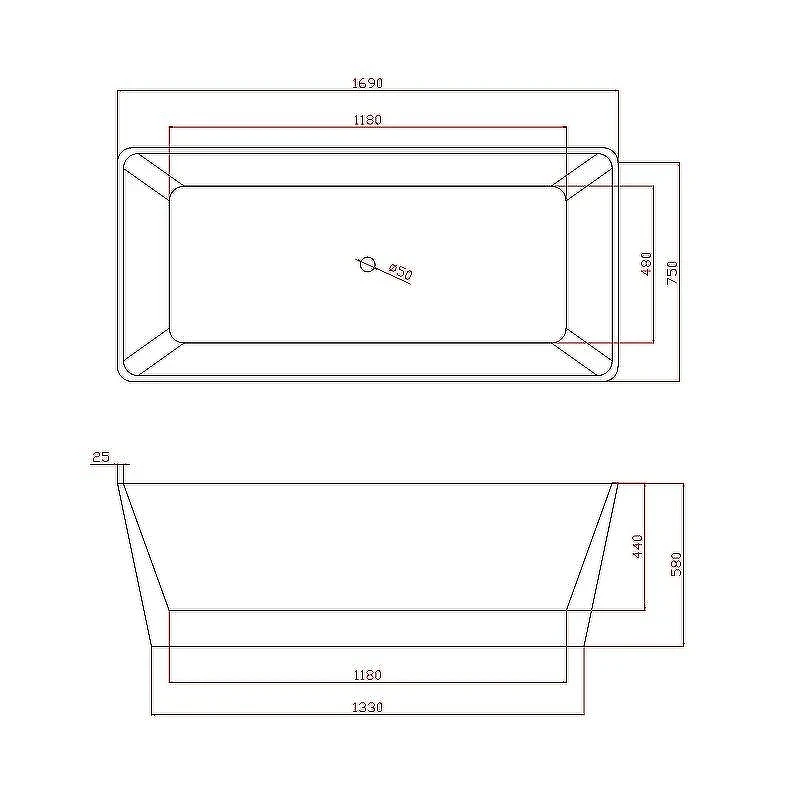 Акриловая ванна Azario Lincoln 170x80 LIN17080 без гидромассажа