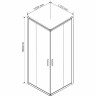 Душевой уголок Vincea Garda 120x110 VSS-1G1112CGB профиль Черный стекло тонированное