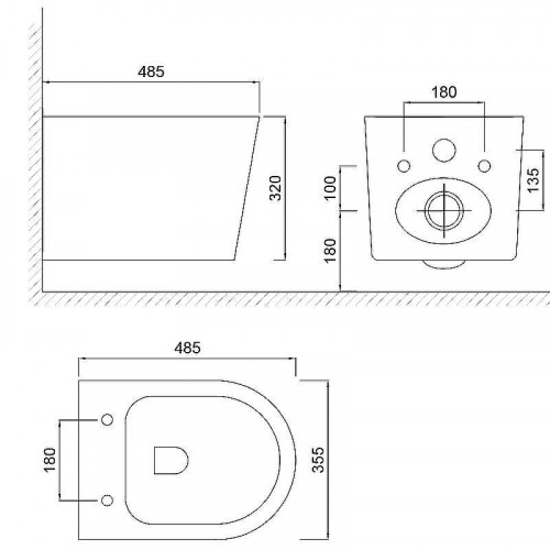 Унитаз WesnaArt Ray 206-RAY11 подвесной с сиденьем Микролифт