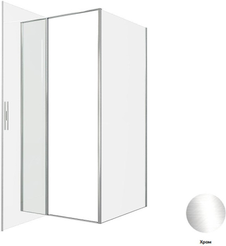 Душевой уголок Allen Brau Priority 100x100 3.31028.00+3.31046.00 цвет профиля Хром стекло прозрачное