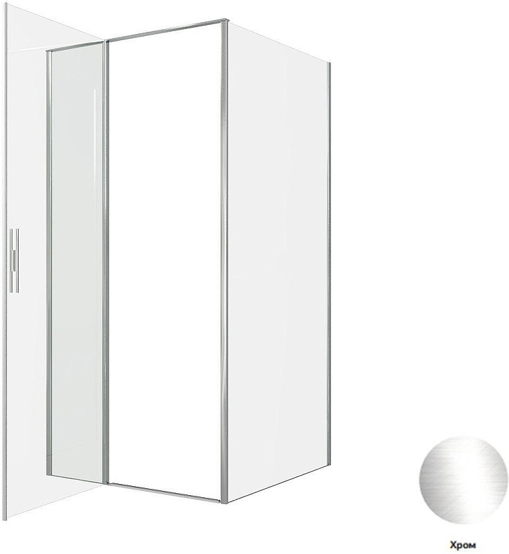 Душевой уголок Allen Brau Priority 100x100 3.31028.00+3.31046.00 цвет профиля Хром стекло прозрачное