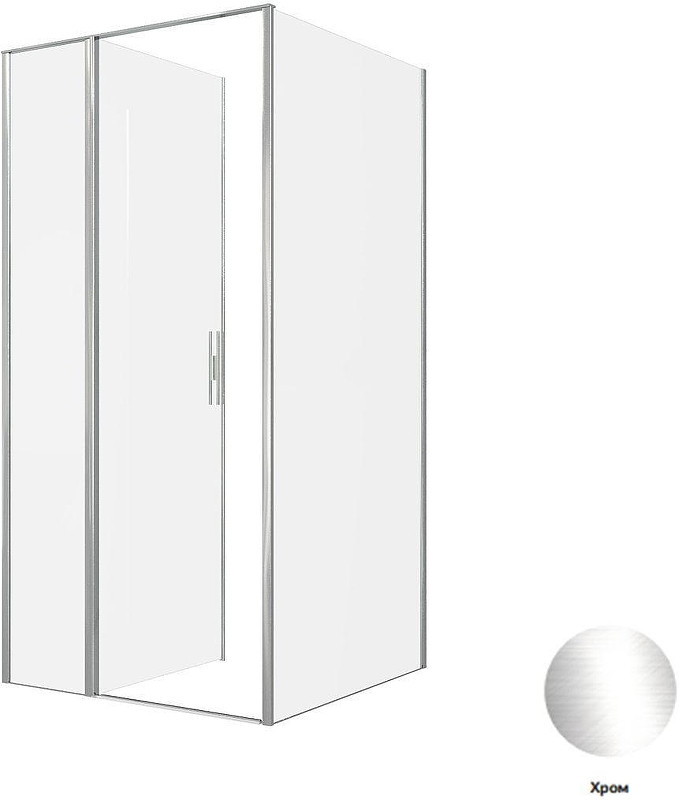 Душевой уголок Allen Brau Priority 100x100 3.31028.00+3.31046.00 цвет профиля Хром стекло прозрачное