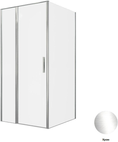 Душевой уголок Allen Brau Priority 100x100 3.31028.00+3.31046.00 цвет профиля Хром стекло прозрачное