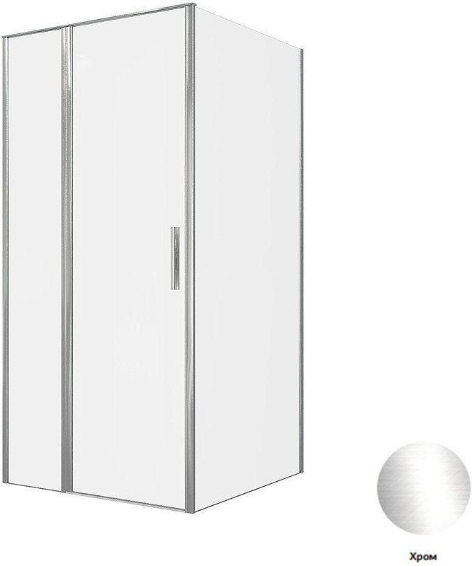 Душевой уголок Allen Brau Priority 100x100 3.31028.00+3.31046.00 цвет профиля Хром стекло прозрачное