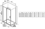 Душевая стенка Ravak Blix Slim BLSPS-90 X9BM70300Z1 профиль Черный стекло Transparent