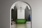 Ванна из полиэфирной смолы Abber Kristall 170х75 AT9707Emerald Зеленая без гидромассажа