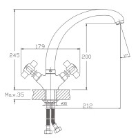 Смеситель для кухни Haiba HB4218