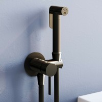 Гигиенический душ со смесителем RGW Shower Panels SP-211B 581408211-04 Черный матовый латунь встраиваемый