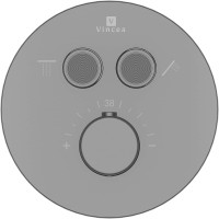 Смеситель для душа Vincea VSCV-322T-MGM с термостатом Вороненая сталь латунь встраиваемый