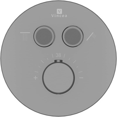 Смеситель для душа Vincea VSCV-322T-MGM с термостатом Вороненая сталь латунь встраиваемый