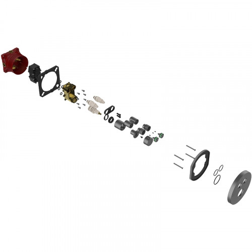 Смеситель для душа Vincea VSCV-322T-MGM с термостатом Вороненая сталь латунь встраиваемый