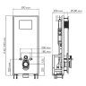 Инсталляция WasserKRAFT Glan 66TLT.010.ME.WH.MG03 для унитаза Белое стекло с клавишей смыва Золото матовое