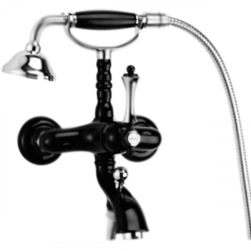 Смеситель для ванны Cezares Margot MARGOT-VDM-NLC Черный Хром латунь на стену