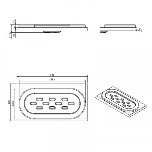 Мыльница Splendy Inspiration R IR402VSCR цвет Хром