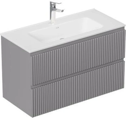 Тумба с раковиной Aquanet Джейн 2.0 100 378313 подвесная цвет Графит