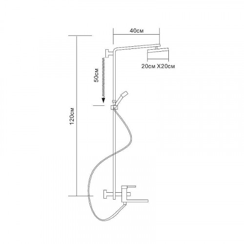 Душевая система D-Lin D10A11 цвет Хром