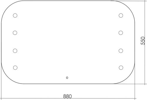 Зеркало Azario 80 LED-00002479 с подсветкой с сенсорным выключателем