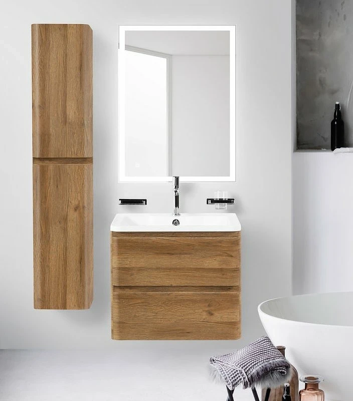 Тумба под раковину BelBagno ALBANO-600-2C-SO-RR подвесная Rovere Rustico МДФ / ЛДСП