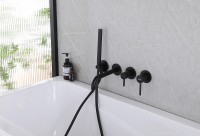Смеситель для ванны Abber Wasser Kreis AF8130B Черный матовый латунь встраиваемый