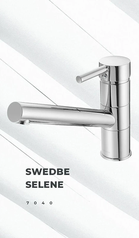 Смеситель для кухни Swedbe Selene 7040 Хром латунь