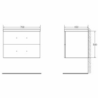 Тумба под раковину BelBagno Aurora 70 AURORA-700-2C-SO-RNN подвесная Rovere Nebrasca Nature МДФ / ЛДСП