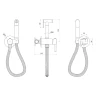 Гигиенический душ со смесителем Royce Smart RCS-113001CR Хром латунь встраиваемый