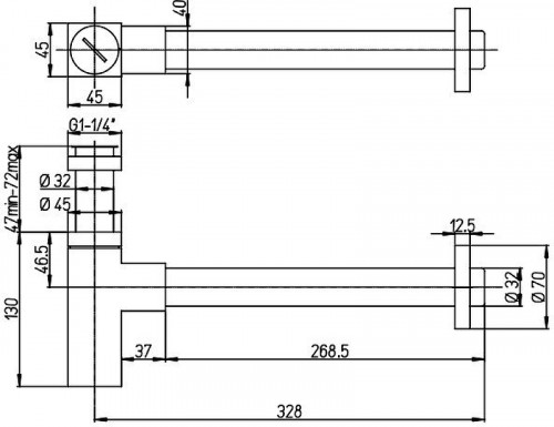 Сифон для раковины Paini Dax 84CR849 Хром