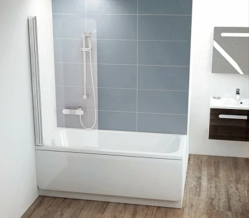 Шторка на ванну Ravak Chrome CVS1 80 L 7QL40C00Z1 профиль Хром стекло Transparent