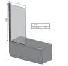 Шторка на ванну Ravak Chrome CVS1 80 L 7QL40C00Z1 профиль Хром стекло Transparent