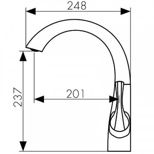 Смеситель для кухни Kaiser Comba 48033 Хром латунь