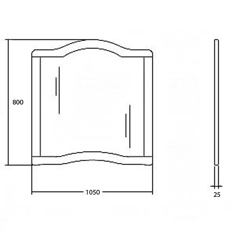 Зеркало Cezares Paolina 100 PA-DUE/03.02 Ciliegio Anticato массив дерева, стекло