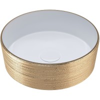 Раковина-чаша Grossman 35 GR-5010GW Золото Белая фаянс накладная