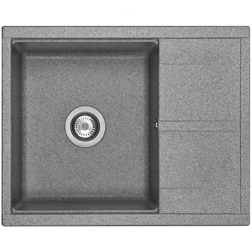 Кухонная мойка Aquaton Делия 65 1A718632DE230 Серая искусственный камень (литьевой мрамор) встраиваемый