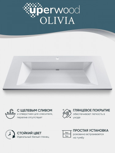 Раковина Uperwood Olivia 100 ROlivia100wg цвет Белый глянцевый