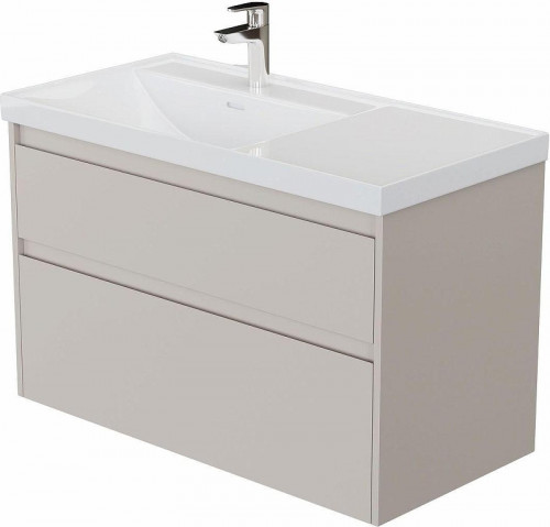 Тумба под раковину Aquanet Nova Lite 2.0 90 L 346325 подвесная цвет Бежевый