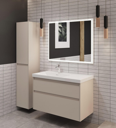 Тумба под раковину Aquanet Nova Lite 2.0 90 L 346325 подвесная цвет Бежевый