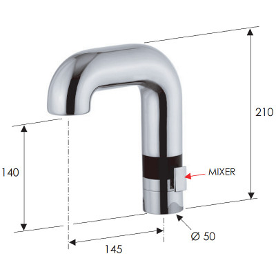 Смеситель для раковины Remer Sensor SE14 Хром латунь