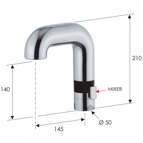 Смеситель для раковины Remer Sensor SE14 Хром латунь