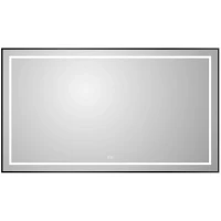 Зеркало BelBagno Kraft 140 SPC-KRAFT-1400-800-LED-TCH-WARM-NERO с подсветкой Черное с сенсорным выключателем и подогревом стекло