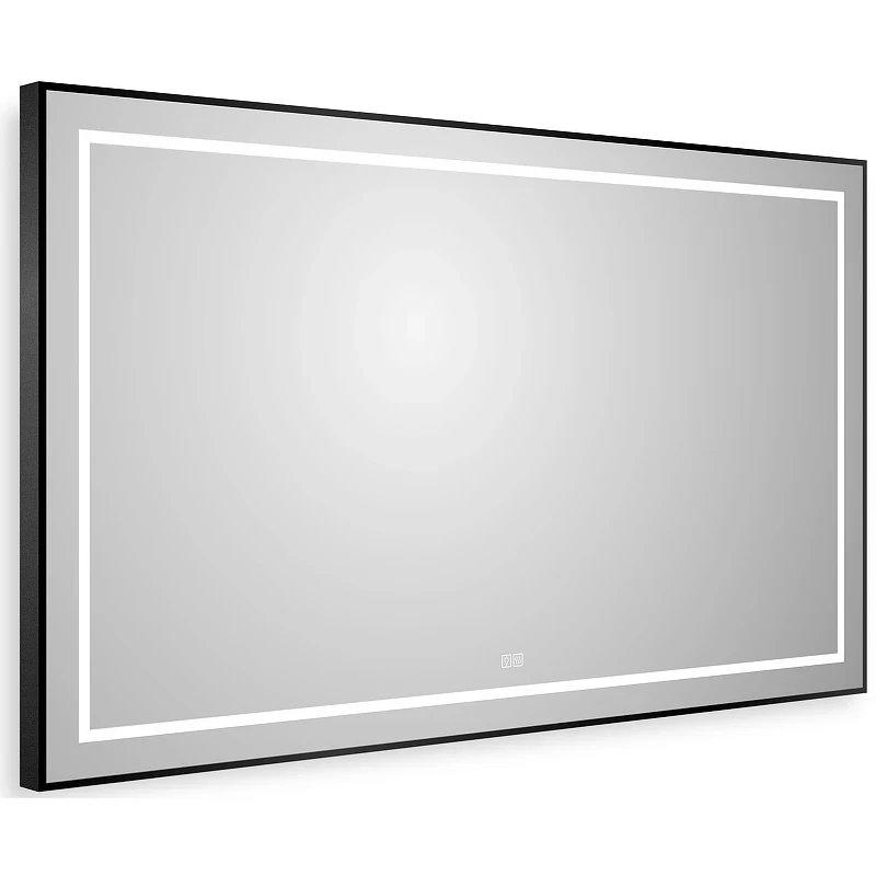 Зеркало BelBagno Kraft 140 SPC-KRAFT-1400-800-LED-TCH-WARM-NERO с подсветкой Черное с сенсорным выключателем и подогревом стекло