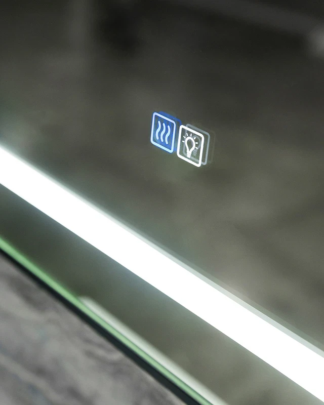 Зеркало BelBagno Kraft 140 SPC-KRAFT-1400-800-LED-TCH-WARM-NERO с подсветкой Черное с сенсорным выключателем и подогревом стекло