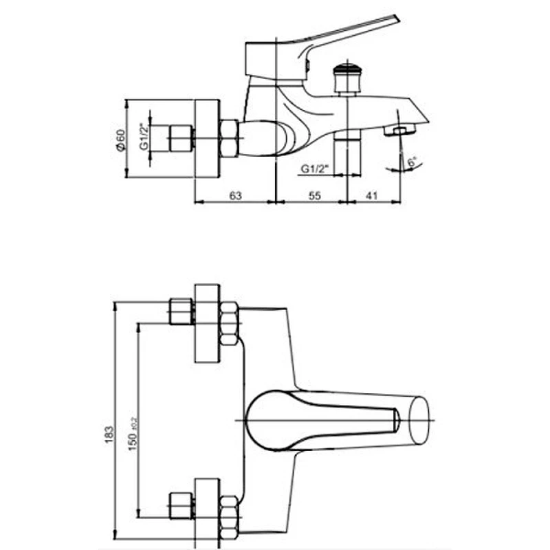 Смеситель для ванны Paini Messina MECR111 Хром