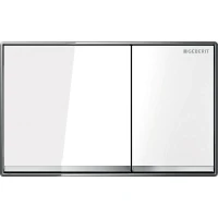 Кнопка смыва для инсталляции Geberit Omega 60 115.081.SI.1 Белая Хром глянцевый