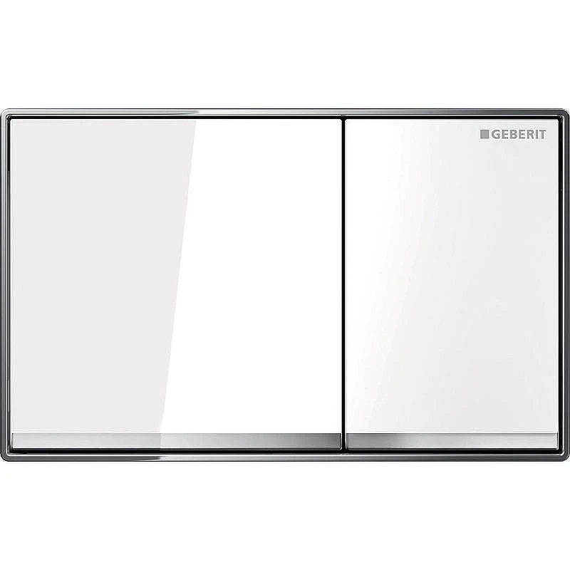 Кнопка смыва для инсталляции Geberit Omega 60 115.081.SI.1 Белая Хром глянцевый