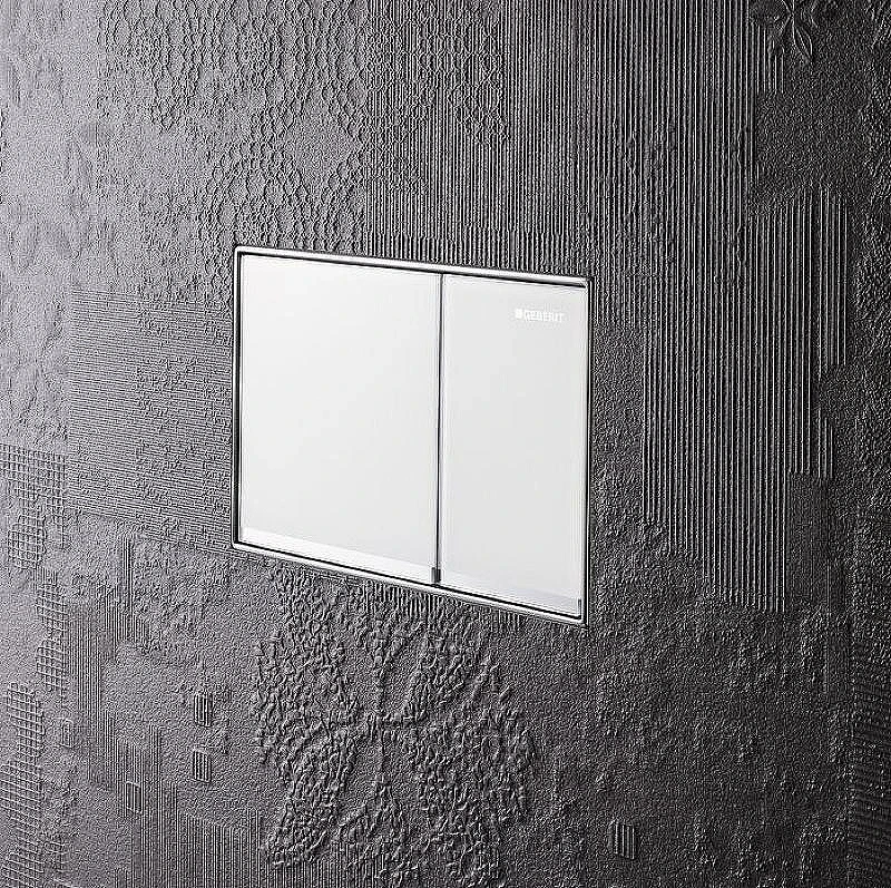 Кнопка смыва для инсталляции Geberit Omega 60 115.081.SI.1 Белая Хром глянцевый